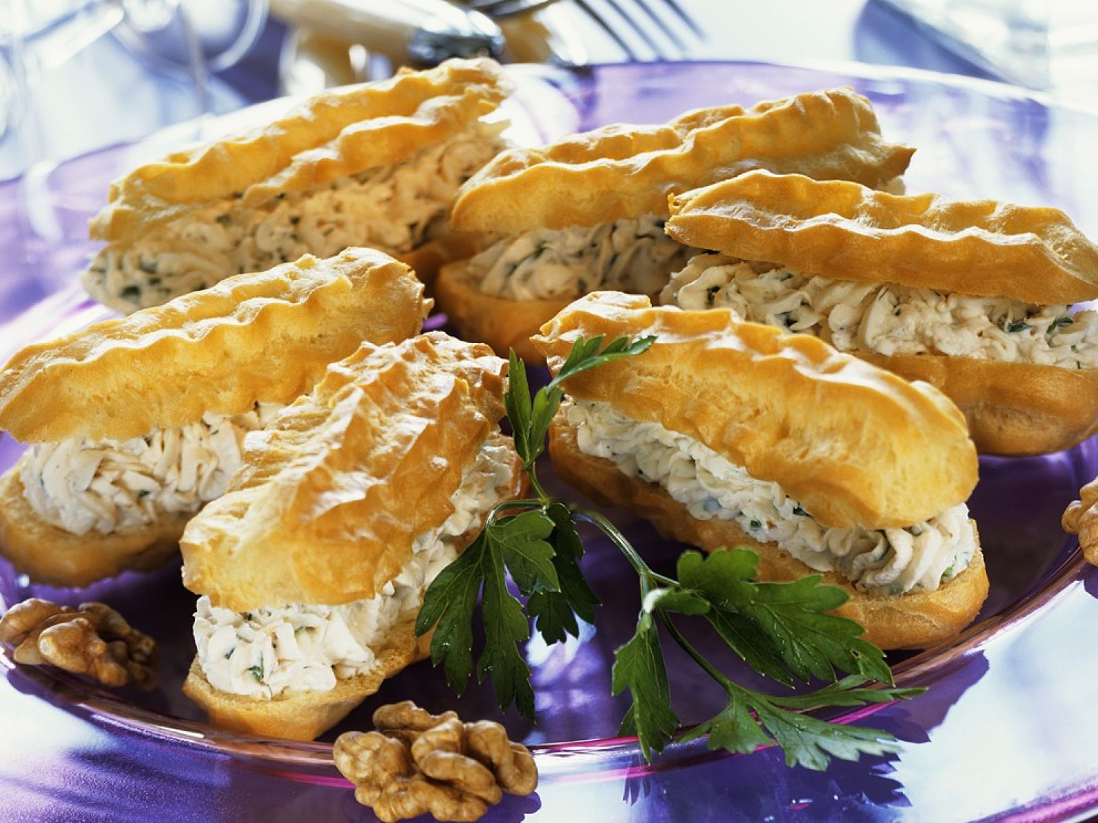 Savory éclairs With Crème Cheese And Fresh Herbs