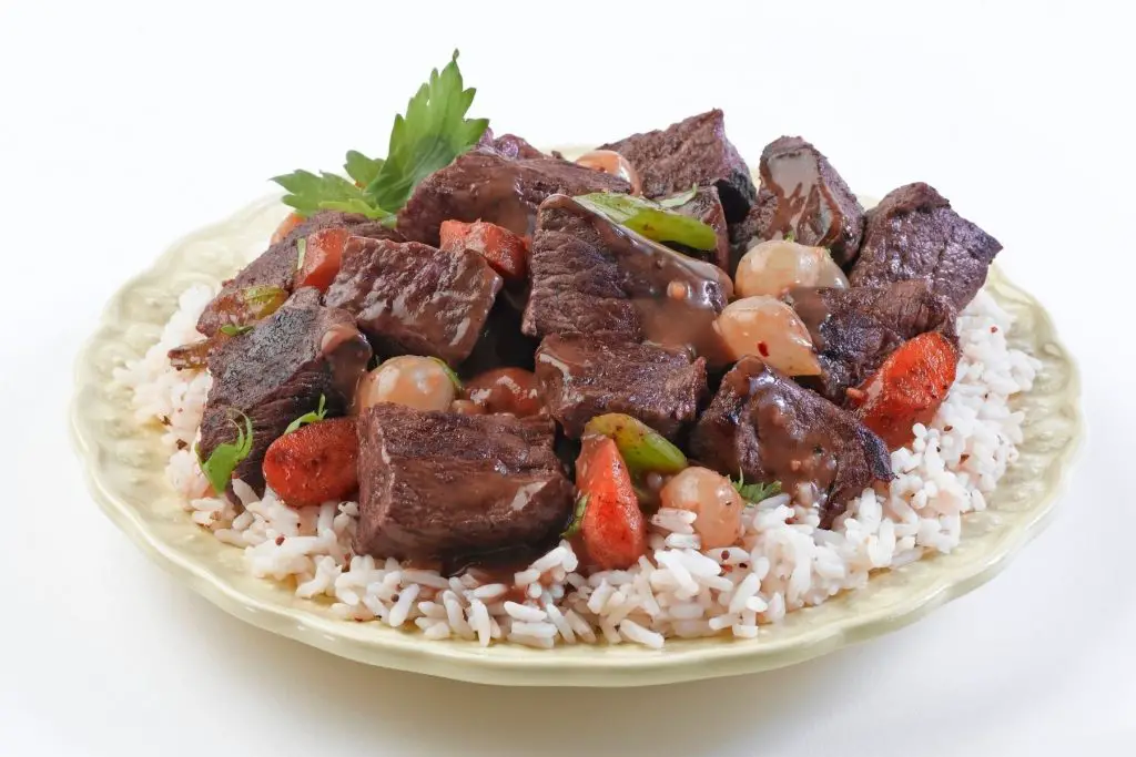 beef stew with rice