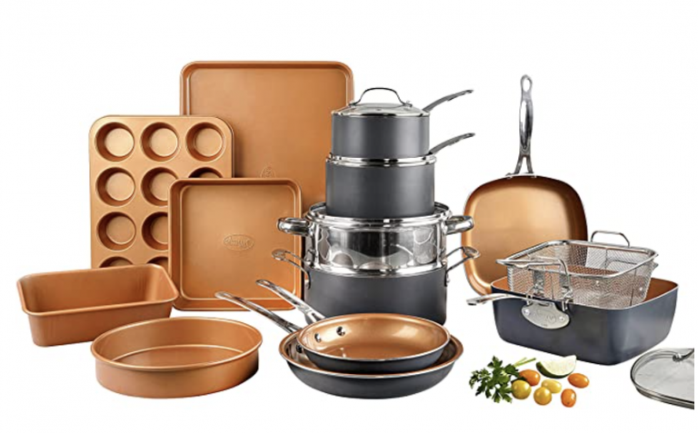 GOTHAM STEEL PRO HARD ANODIZED 20-PIECE COOKWARE AND BAKEWARE SET