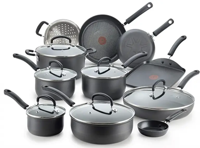 T-FAL ULTIMATE HARD ANODIZED NON-STICK 17-PIECE COOKWARE SET