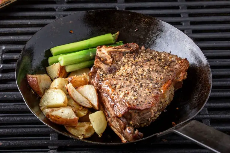 cooked steak with potatoes