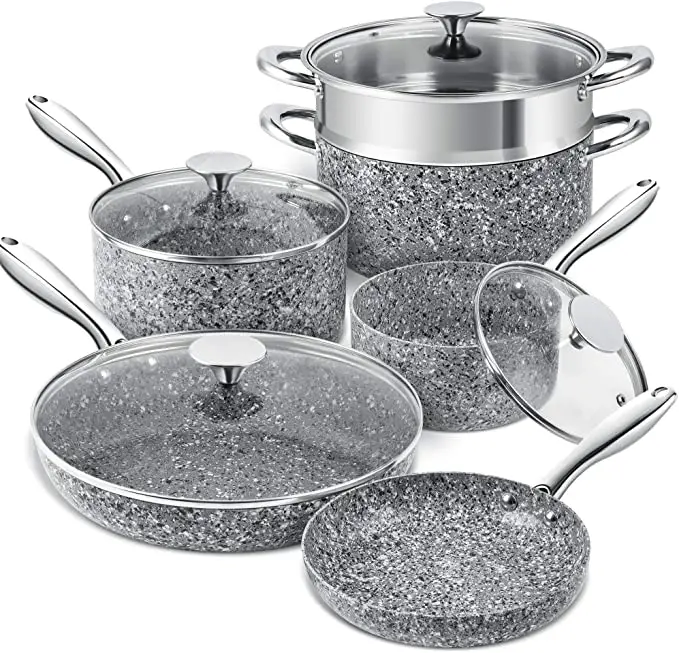 MICHELANGELO Stone Cookware Set