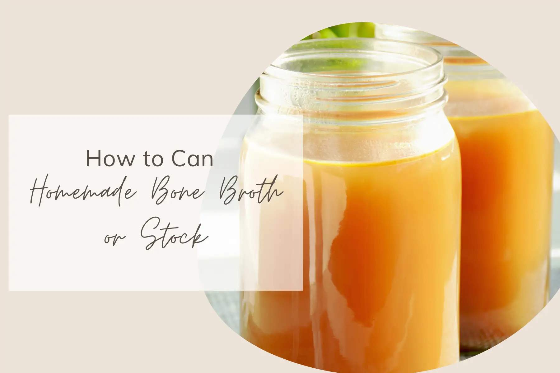 How to Can Homemade Bone Broth or Stock