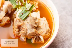 Pork Ribs Soup with pumpkin