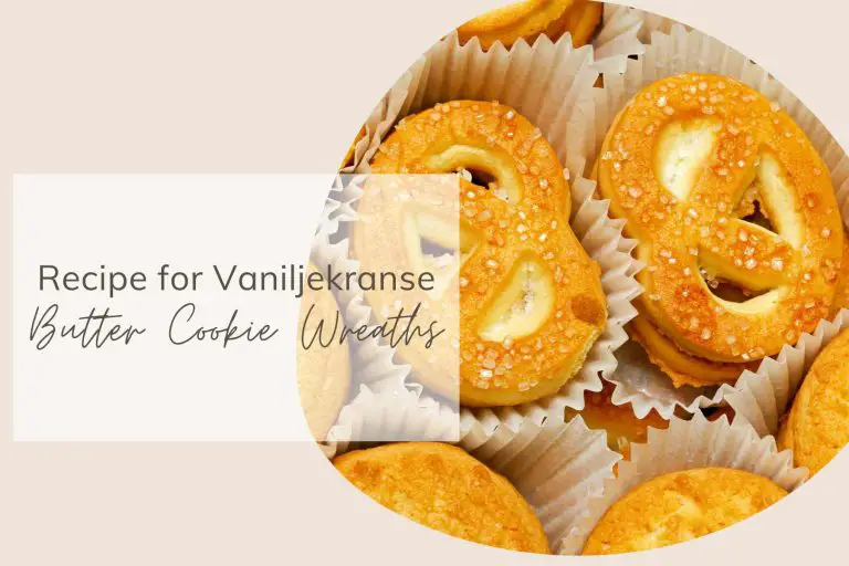 Recipe for Vaniljekranse (Butter Cookie Wreaths)