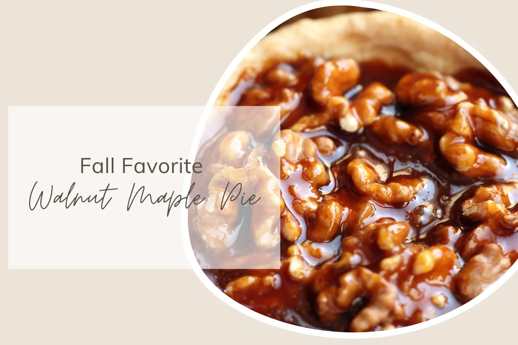 Fall Favorite Walnut Maple Pie
