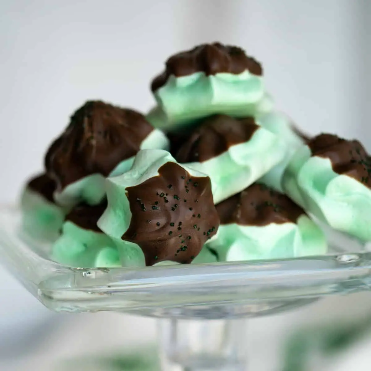 Mint Chocolate Meringue Cookies